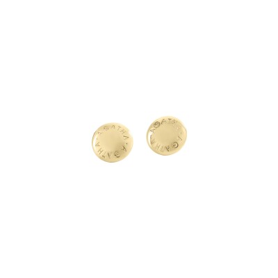 Boucles d'oreilles Agatha Palais Royal en laiton