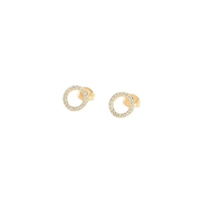 Boucles d'oreilles Agatha RONDOU en argent doré