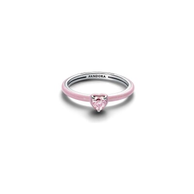 Bague Pandora ME cœur chakra rose en argent taille 56