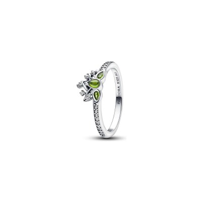 Bague Pandora Disney X Pandora diadème princesse Tiana en argent, taille 52