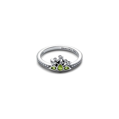 Bague Pandora Disney X Pandora diadème princesse Tiana en argent, taille 52