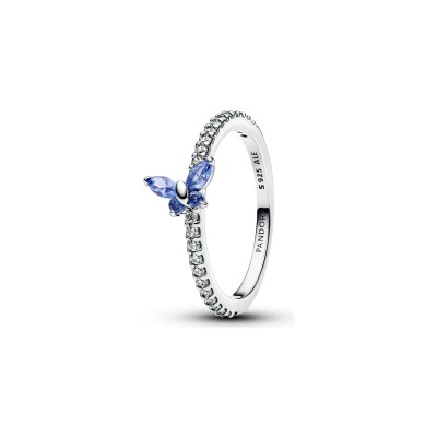Bague Pandora Papillon Scintillante en argent et oxydes de zirconium, taille 54