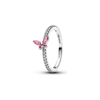 Bague Pandora Papillon Scintillante en argent et oxydes de zirconium, taille 52
