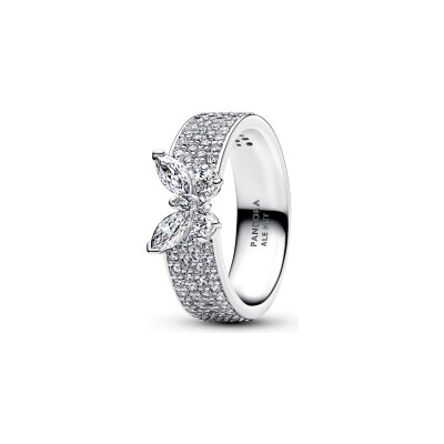 Bague Pandora Cocktail Papillon Scintillant en argent et oxydes de zirconium, taille 54