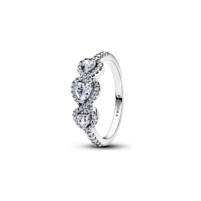 Bague Pandora Classic Stone en argent et oxyde de zirconium, taille 52