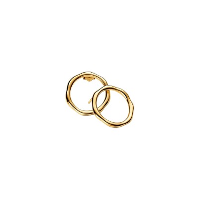 Boucles d'oreilles Pandora Cercle Organique en métal doré