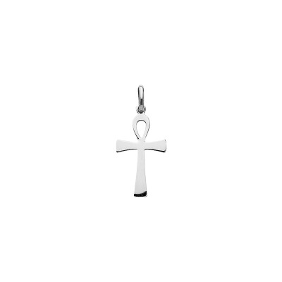Pendentif croix en argent rhodié