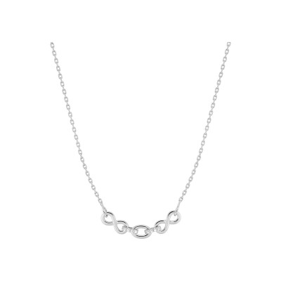 Collier en argent rhodié et oxyde de zirconium