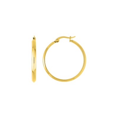 Boucles d'oreilles créoles en métal doré