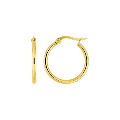 Boucles d'oreilles créoles en métal doré