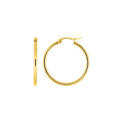 Boucles d'oreilles créoles en métal doré