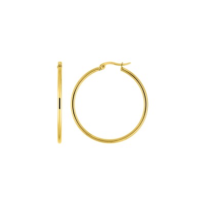 Boucles d'oreilles créoles en métal doré