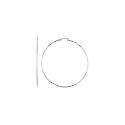 Boucles d'oreilles créoles en acier 