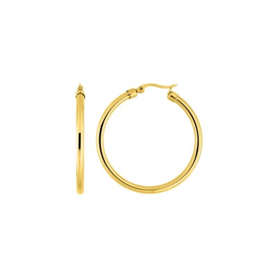 Boucles d'oreilles créoles en métal doré