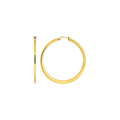 Boucles d'oreilles créoles en métal doré