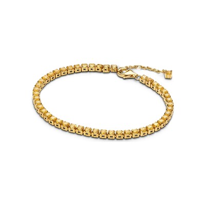 Bracelet Pandora Rivière Jaune Scintillant en métal doré, 18 cm