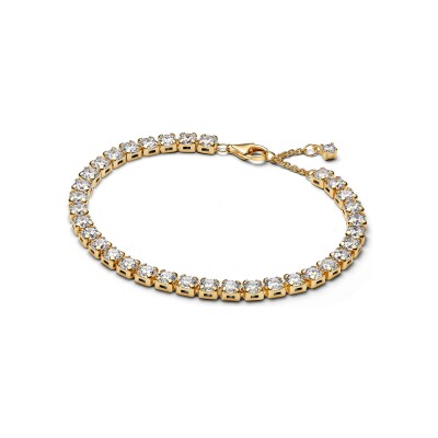 Bracelet Pandora Rivière Audacieux Scintillant en métal doré et oxydes de zirconium, 18 cm