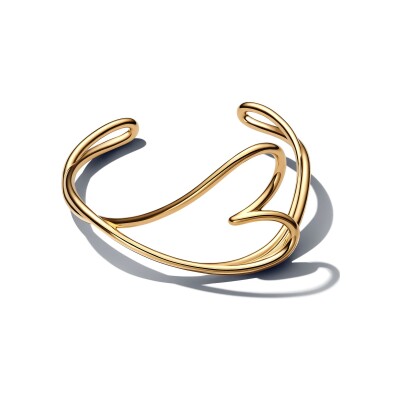 Bracelet jonc Pandora Cœur Organique en métal doré, 17.5  cm
