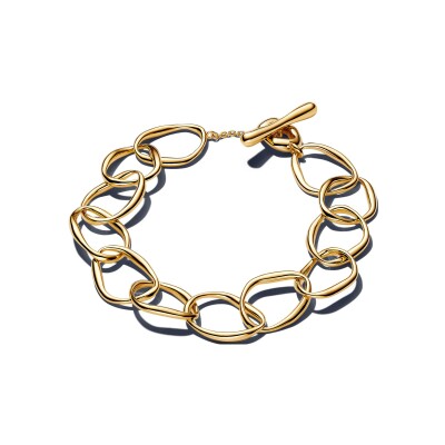 Bracelet Pandora Link De Forme Organique en métal doré, 18 cm
