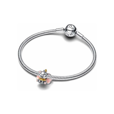 Charm Pandora X Disney Dumbo en argent et métal doré