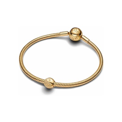 Mini charm Pandora Yin Et Yang en métal doré