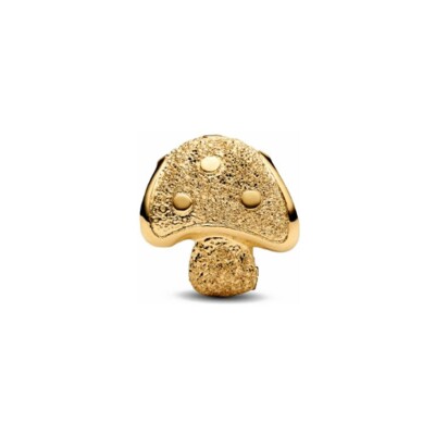 Mini charm Pandora Champignon Texturé en métal doré