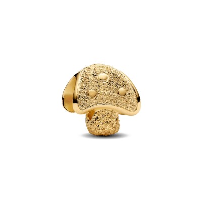 Mini charm Pandora Champignon Texturé en métal doré
