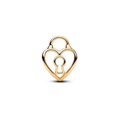 Charm Pandora Moments Cadenas Cœur en métal doré