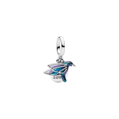 Charm Pandora Pendant Double Colibri en argent