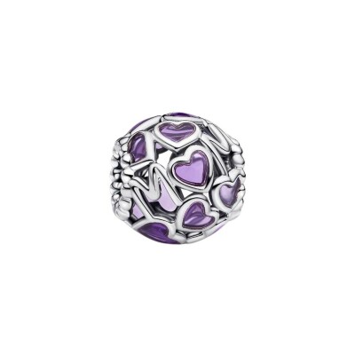 Charm Pandora Maman Cœurs Ajouré en argent et émail