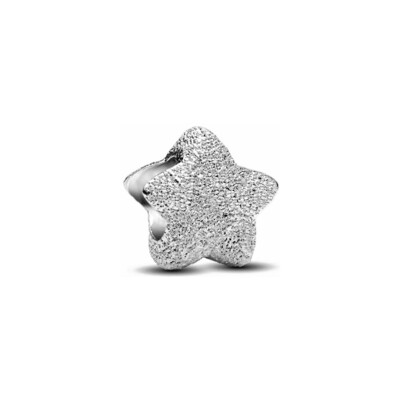 Mini charm Pandora Étoile Texturé en argent
