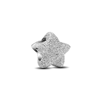 Mini charm Pandora Étoile Texturé en argent
