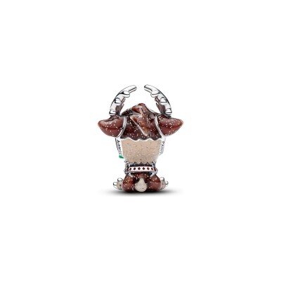 Charm Disney x Pandora La Reine des Neiges Sven en argent et émail