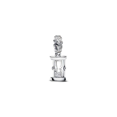 Charm Pandora Sablier en argent, verre et oxydes de zirconium