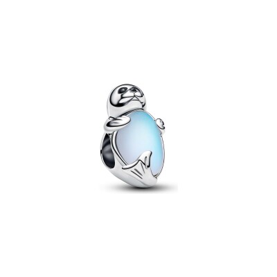 Charm Pandora Phoque en argent et verre