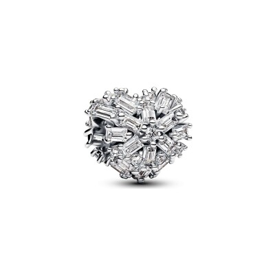 Charm Pandora Cœur Scintillant en argent et oxydes de zirconium