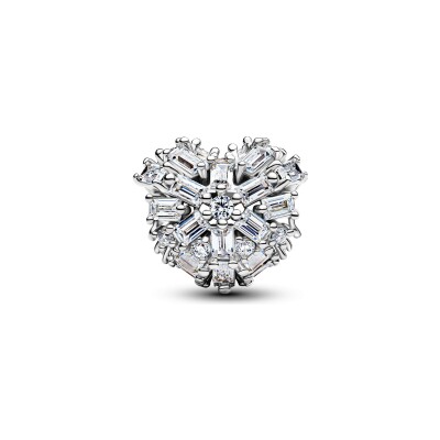 Charm Pandora Cœur Scintillant en argent et oxydes de zirconium
