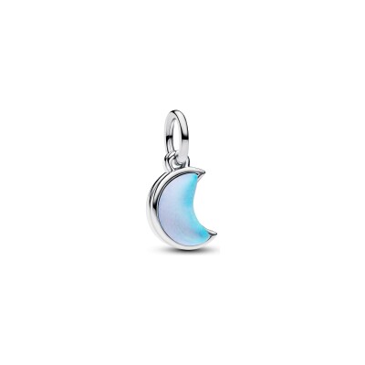 Charm Pandora Double Croissant de Lune en argent et verre