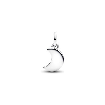 Charm Pandora Double Croissant de Lune en argent et verre