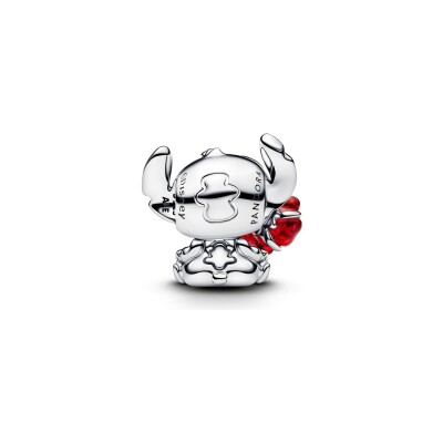 Charm Disney x Pandora Stitch en argent, émail et verre de Murano