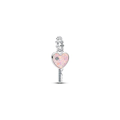 Charm Pandora Moments Clé Cœur en argent et oxyde de zirconium