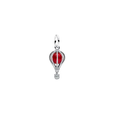 Charm Pandora Pendant Montgolfière en argent et verre