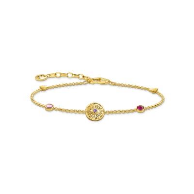 Bracelet Thomas Sabo Glam & Soul en argent plaqué or jaune, corindon et oxydes de zirconium
