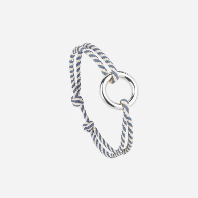 Bracelet sur cordon Le Vent à la Française Cercle en plaqué argent