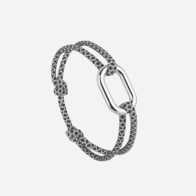 Bracelet sur cordon Le Vent à la Française Maillon en plaqué argent, 22mm