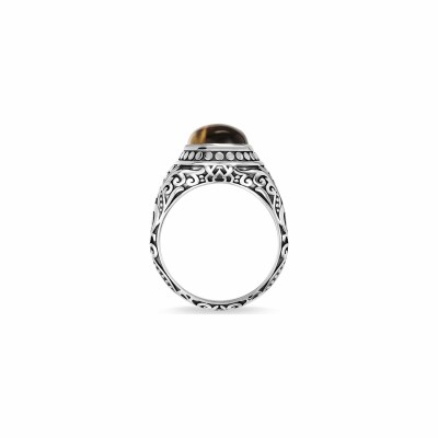Bague Thomas Sabo Rebel at heart Marron en argent et oeil de tigre